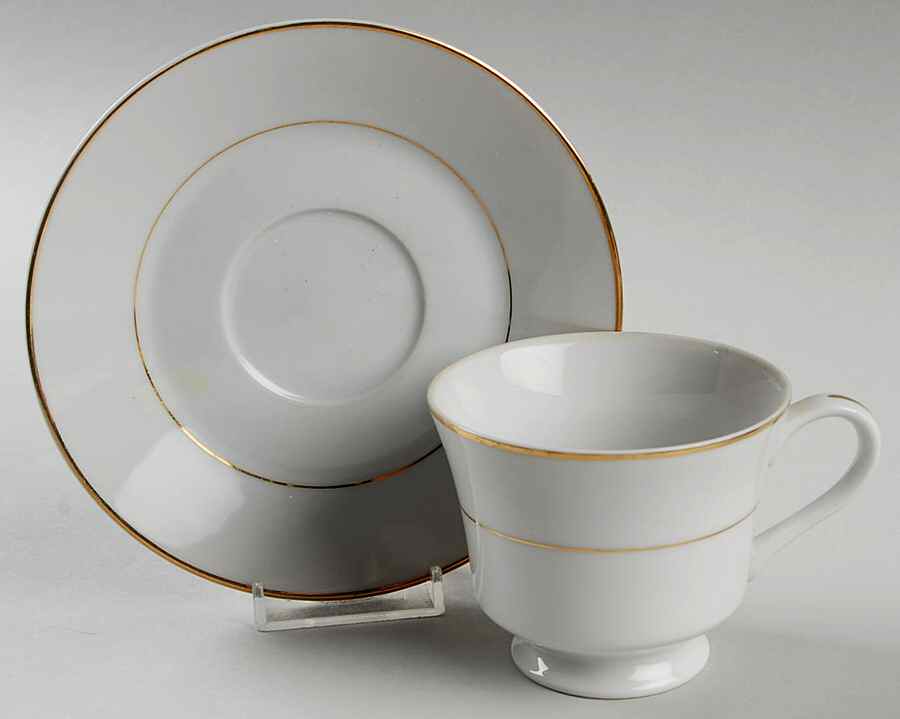 Classic Footed Cup & Saucer Set by Rose (Japan)-1