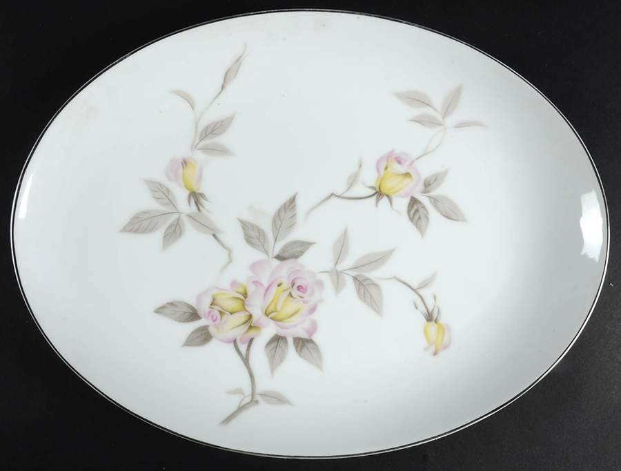 Clayton 12" Oval Serving Platter by Rose (Japan)-1