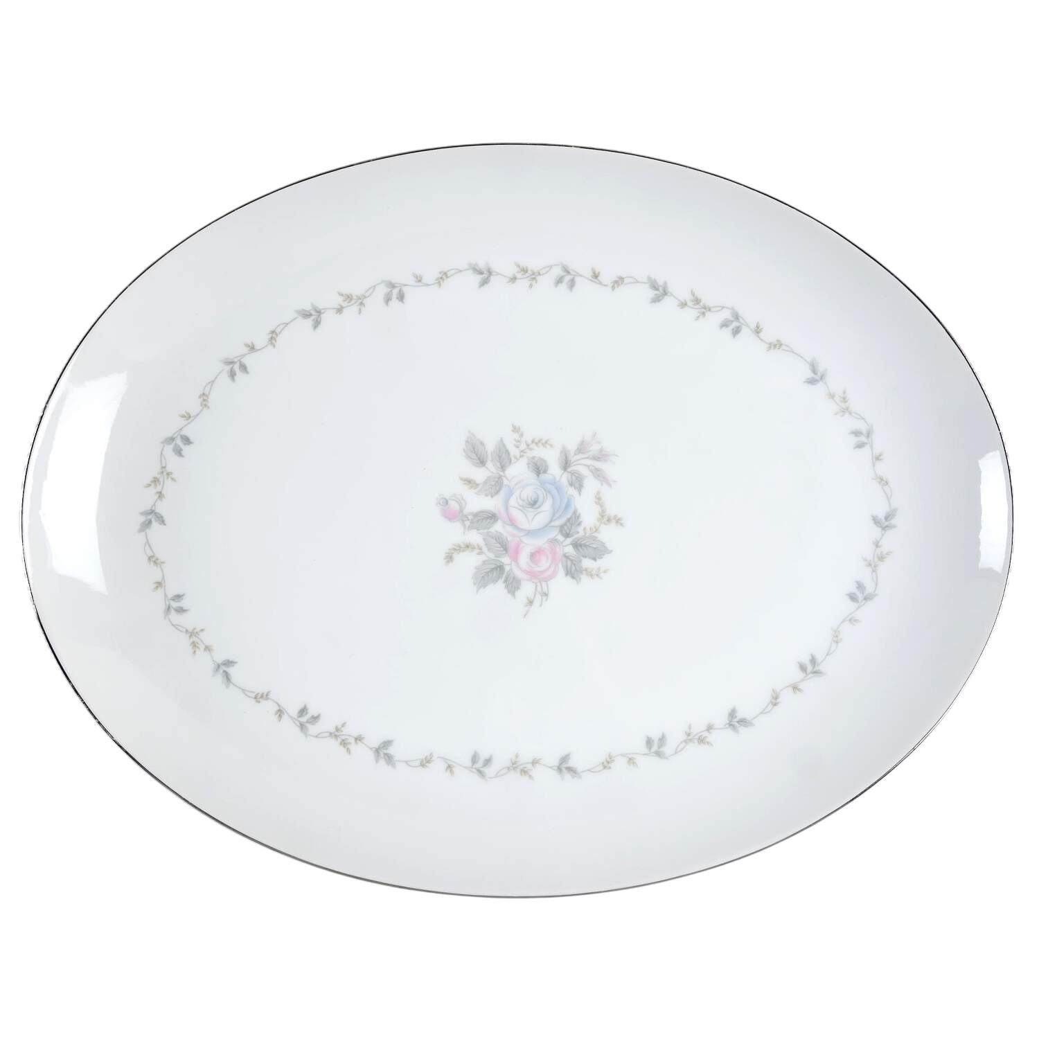Cleo 12" Oval Serving Platter by Rose (Japan)-1