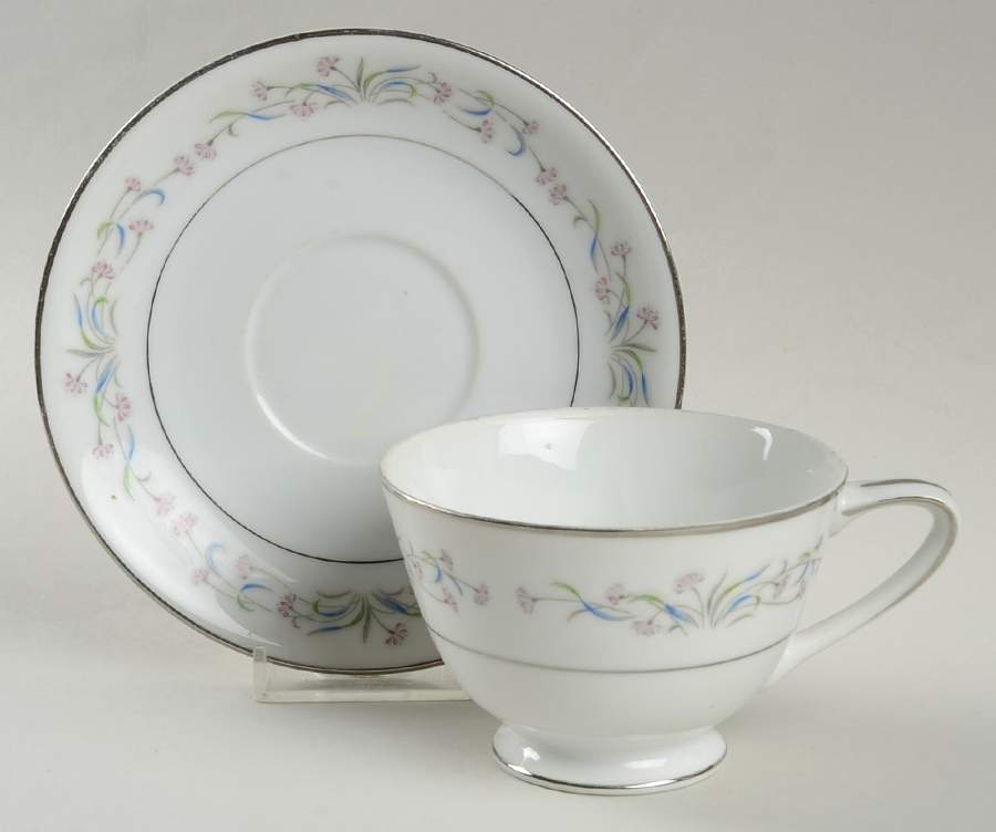 Danville Footed Cup & Saucer Set by Rose (Japan)-1