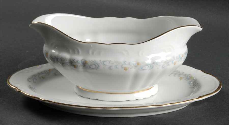 Dorena Gravy Boat & Underplate/Relish by Rose (Japan)-1