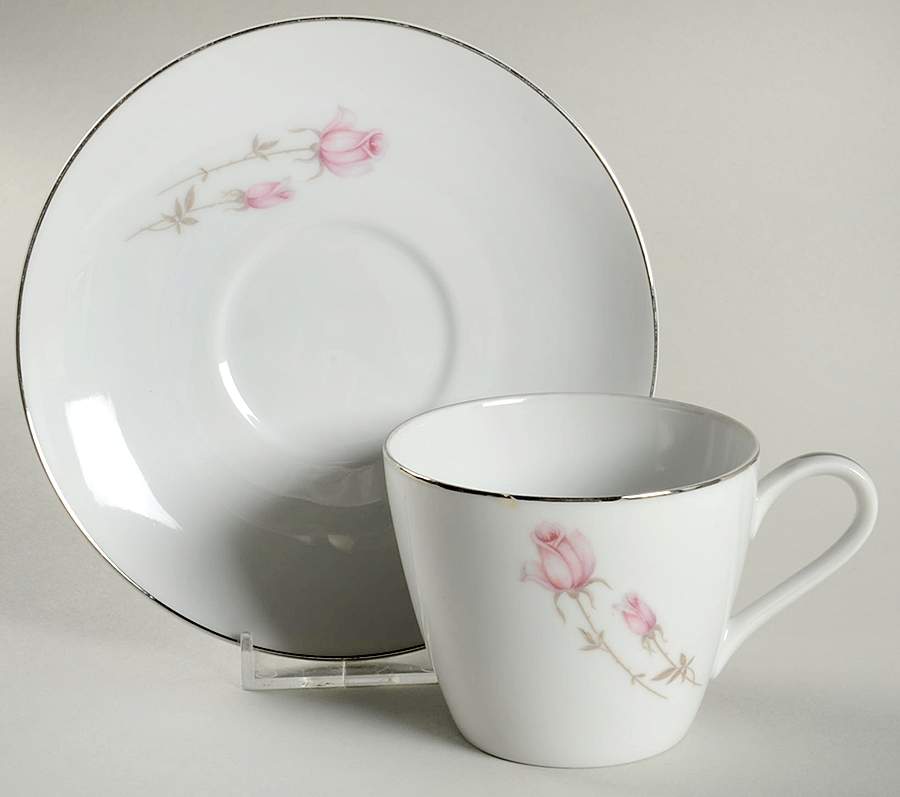 Duet Flat Cup & Saucer Set by Rose (Japan)-1