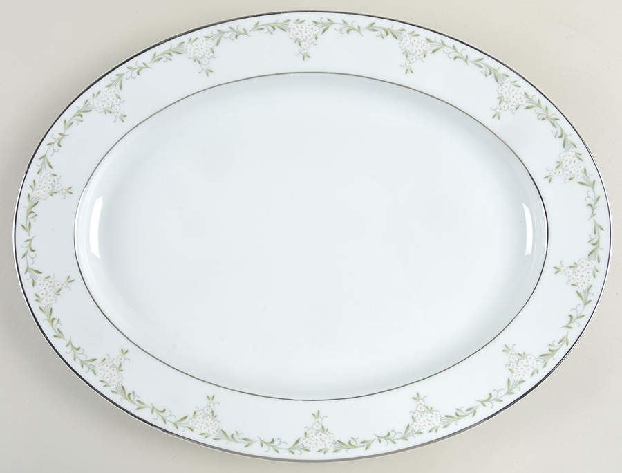 Elisa 16" Oval Serving Platter by Rose (Japan)-1