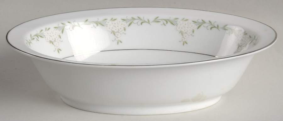 Elisa 10" Oval Vegetable Bowl by Rose (Japan)-1