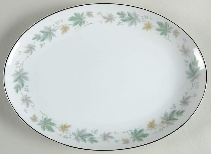 Fantasy 12" Oval Serving Platter by Rose (Japan)-1