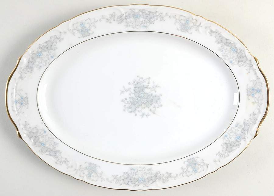 Florissant 12" Oval Serving Platter by Rose (Japan)-1
