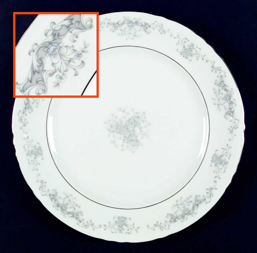 Florissant Dinner Plate by Rose (Japan)-1