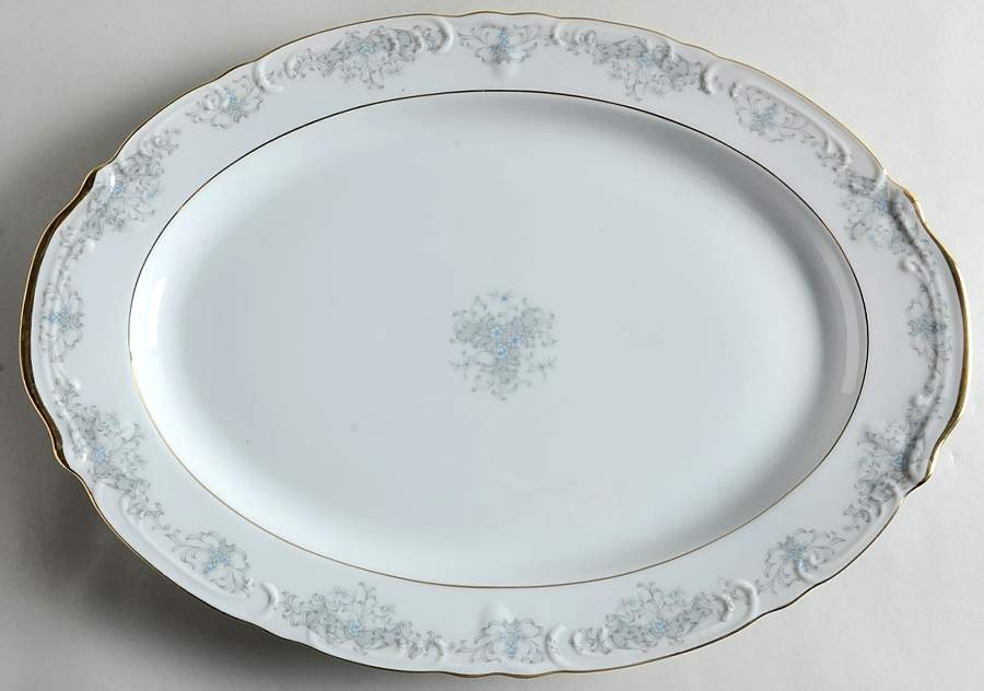 Florissant 16" Oval Serving Platter by Rose (Japan)-1