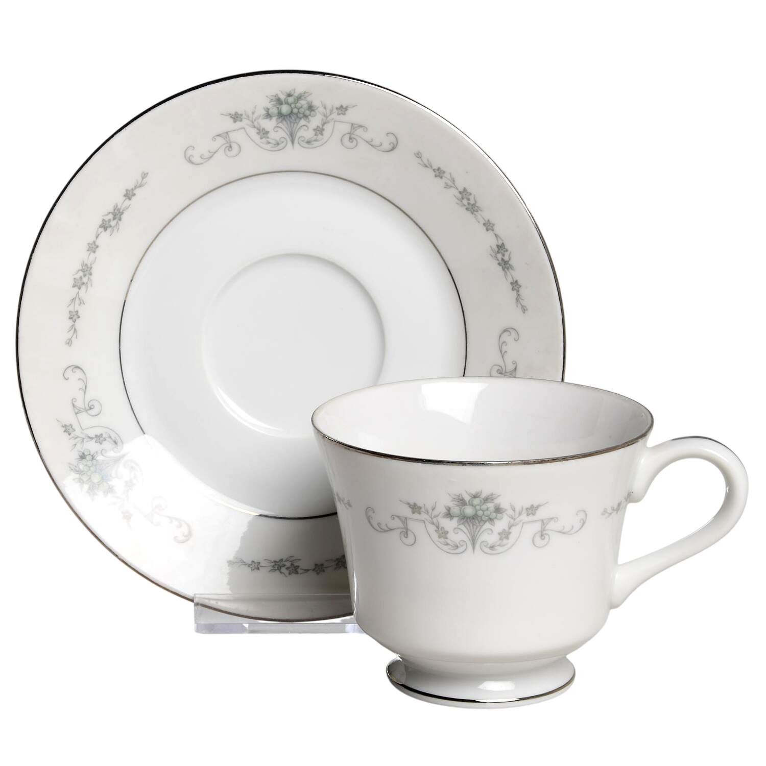 Gainsborough Footed Cup & Saucer Set by Rose (Japan)-1
