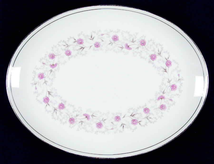 Grandin 12" Oval Serving Platter by Rose (Japan)-1
