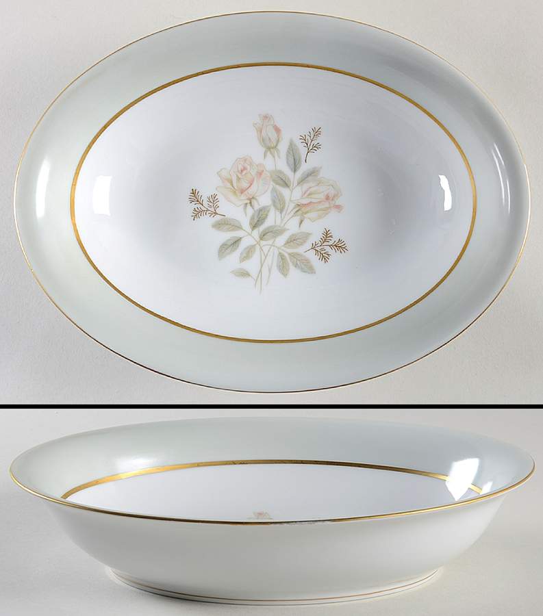 Hampton 10" Oval Vegetable Bowl by Rose (Japan)-1