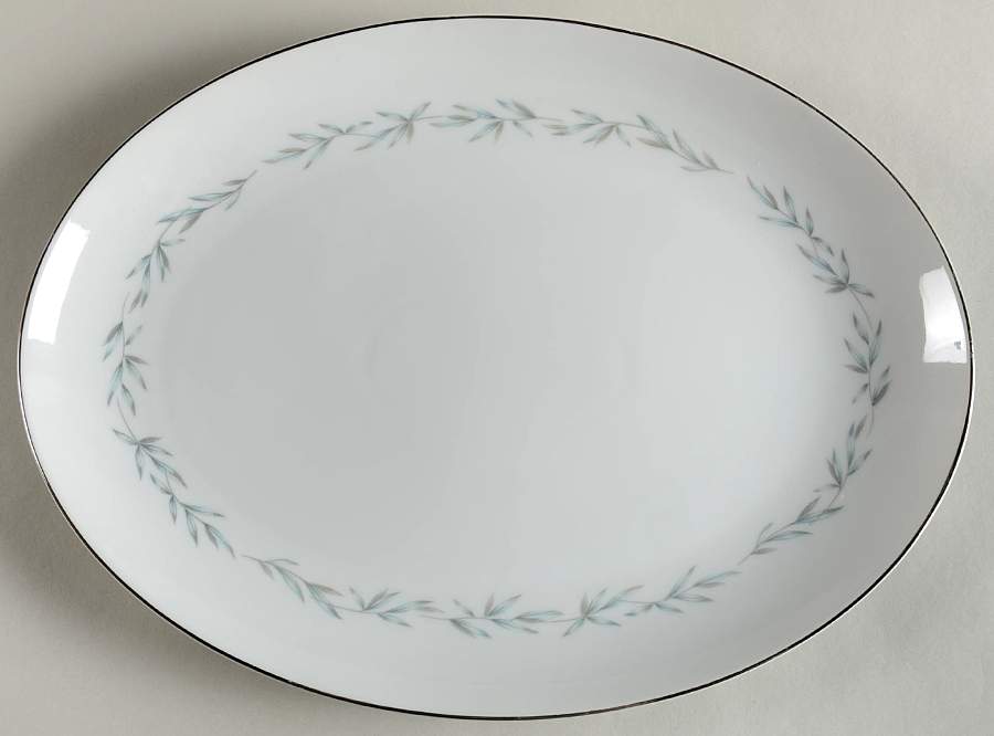 Laura 12" Oval Serving Platter by Rose (Japan)-1
