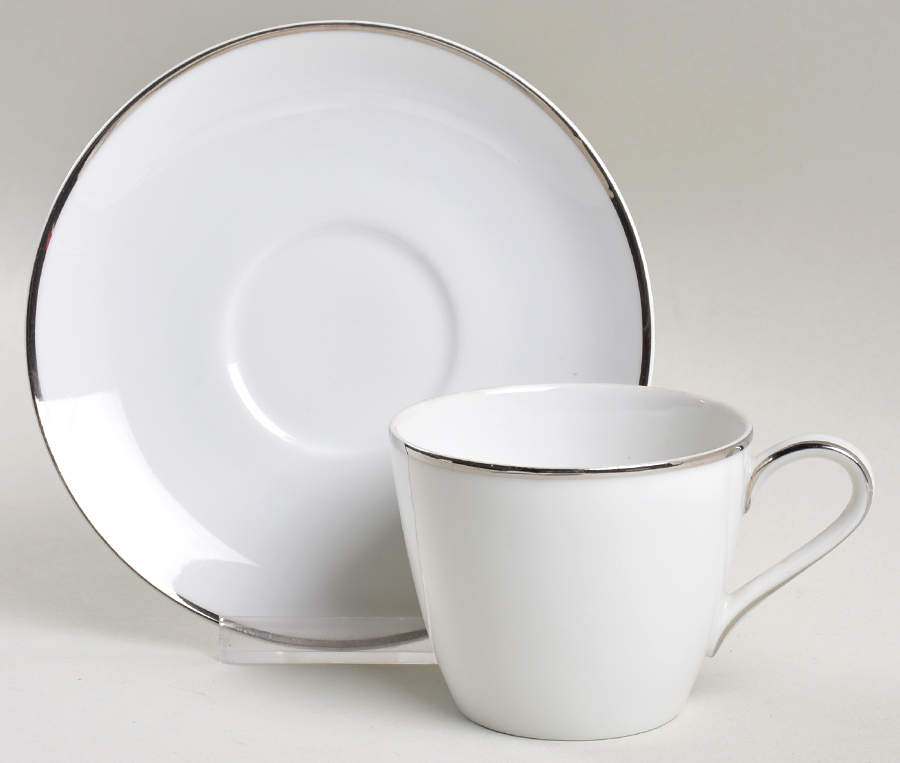 Moon Light Flat Cup & Saucer Set by Rose (Japan)-1