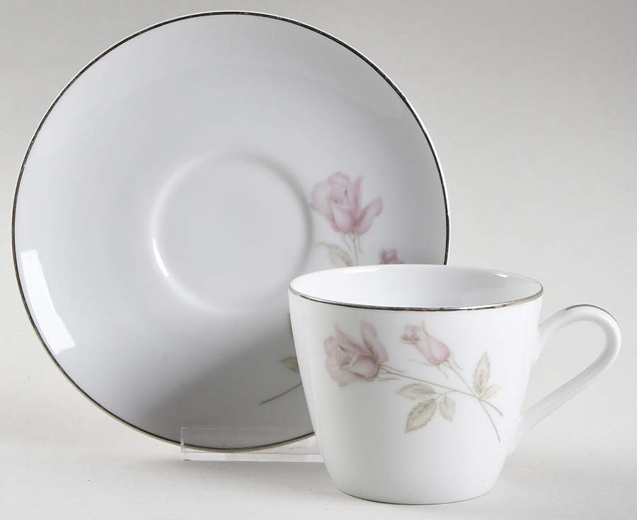 Montrose Flat Cup & Saucer Set by Rose (Japan)-1