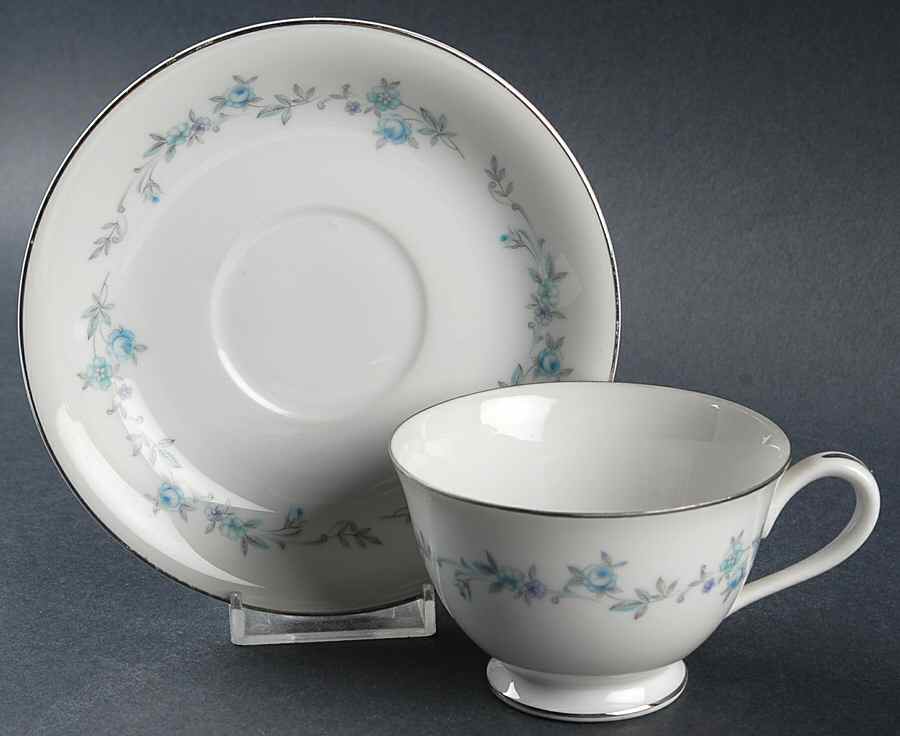 Olga Footed Cup & Saucer Set by Rose (Japan)-1