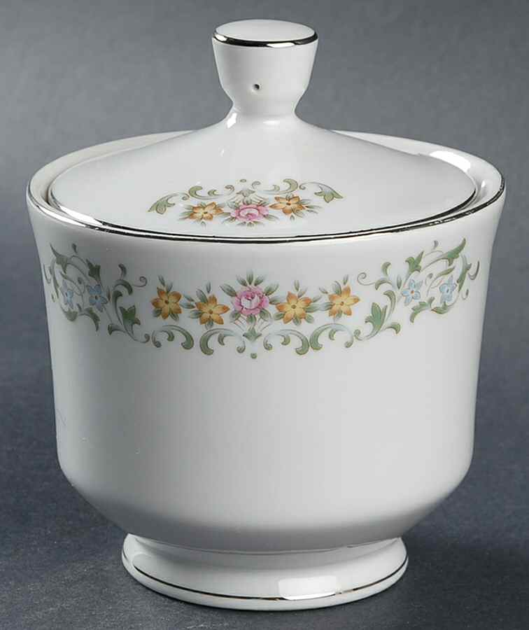 Petit Fleur Sugar Bowl & Lid by Rose (Japan)-1