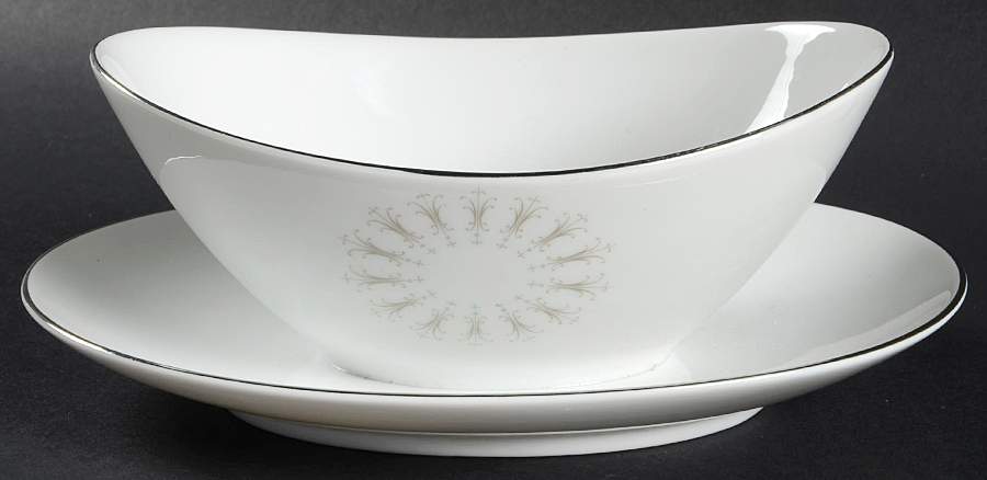 Pisa Gravy Boat with Attached Underplate by Rose (Japan)-1