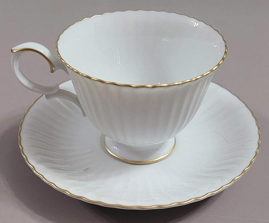 Radison Footed Cup & Saucer Set by Rose (Japan)-1