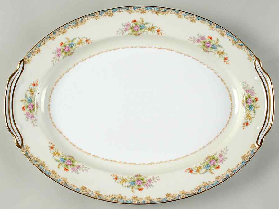 RO1 16" Oval Serving Platter by Rose (Japan)-1