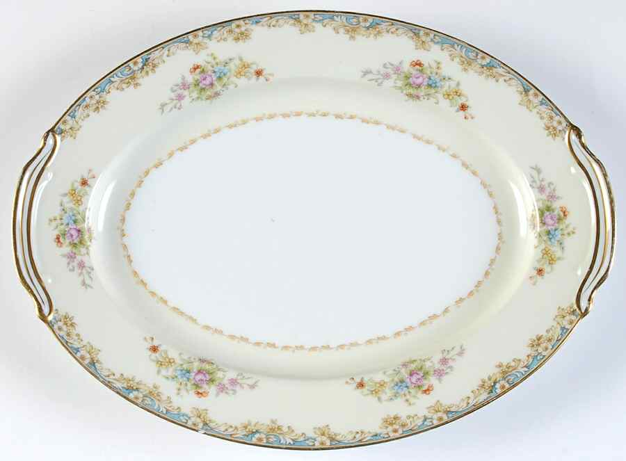 RO1 11" Oval Serving Platter by Rose (Japan)-1
