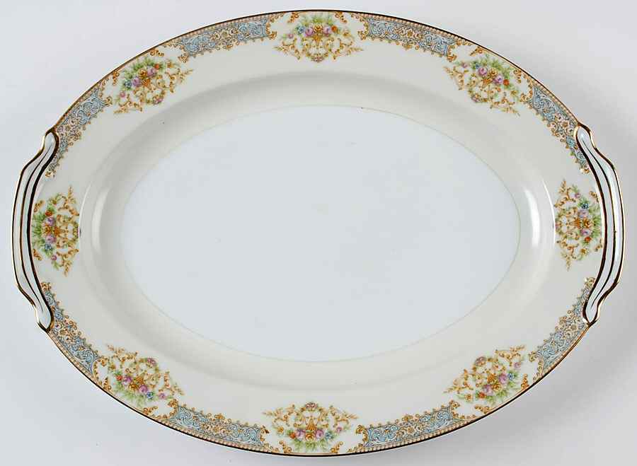 RO24 16" Oval Serving Platter by Rose (Japan)-1