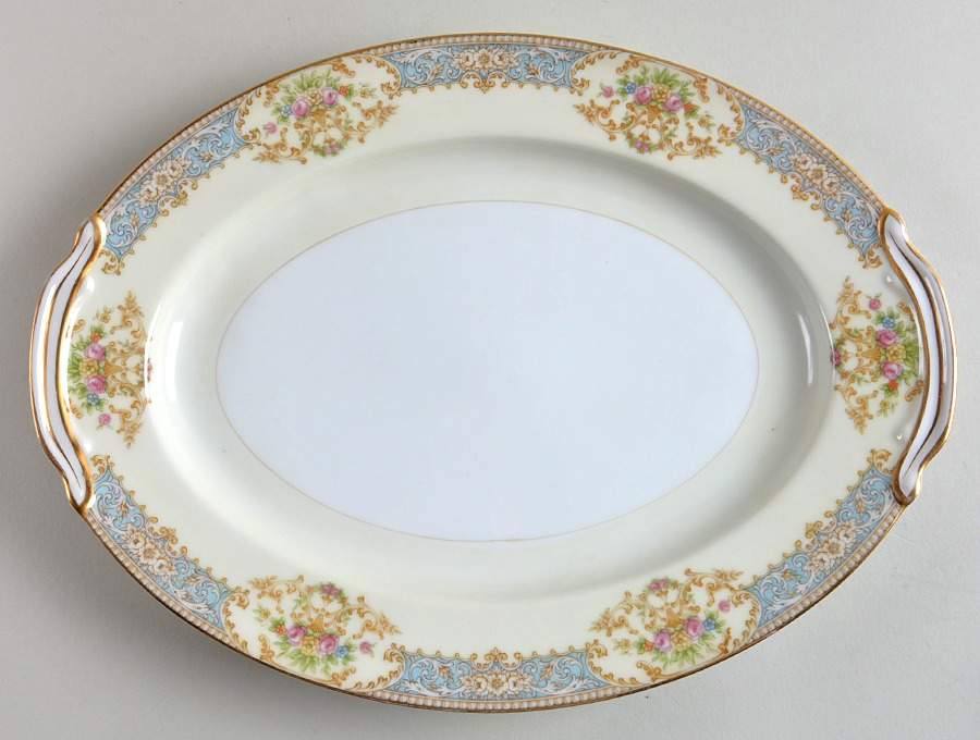RO24 11" Oval Serving Platter by Rose (Japan)-1