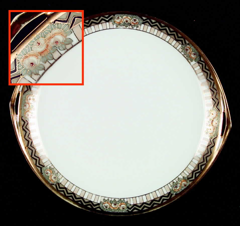 RO34 Handled Cake Plate by Rose (Japan)-1