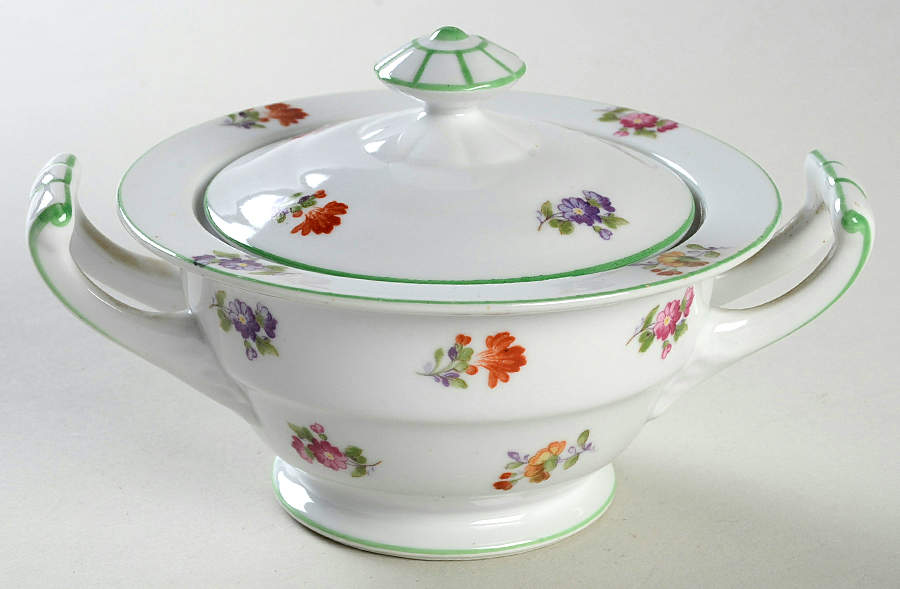 RO8 Sugar Bowl & Lid by Rose (Japan)-1