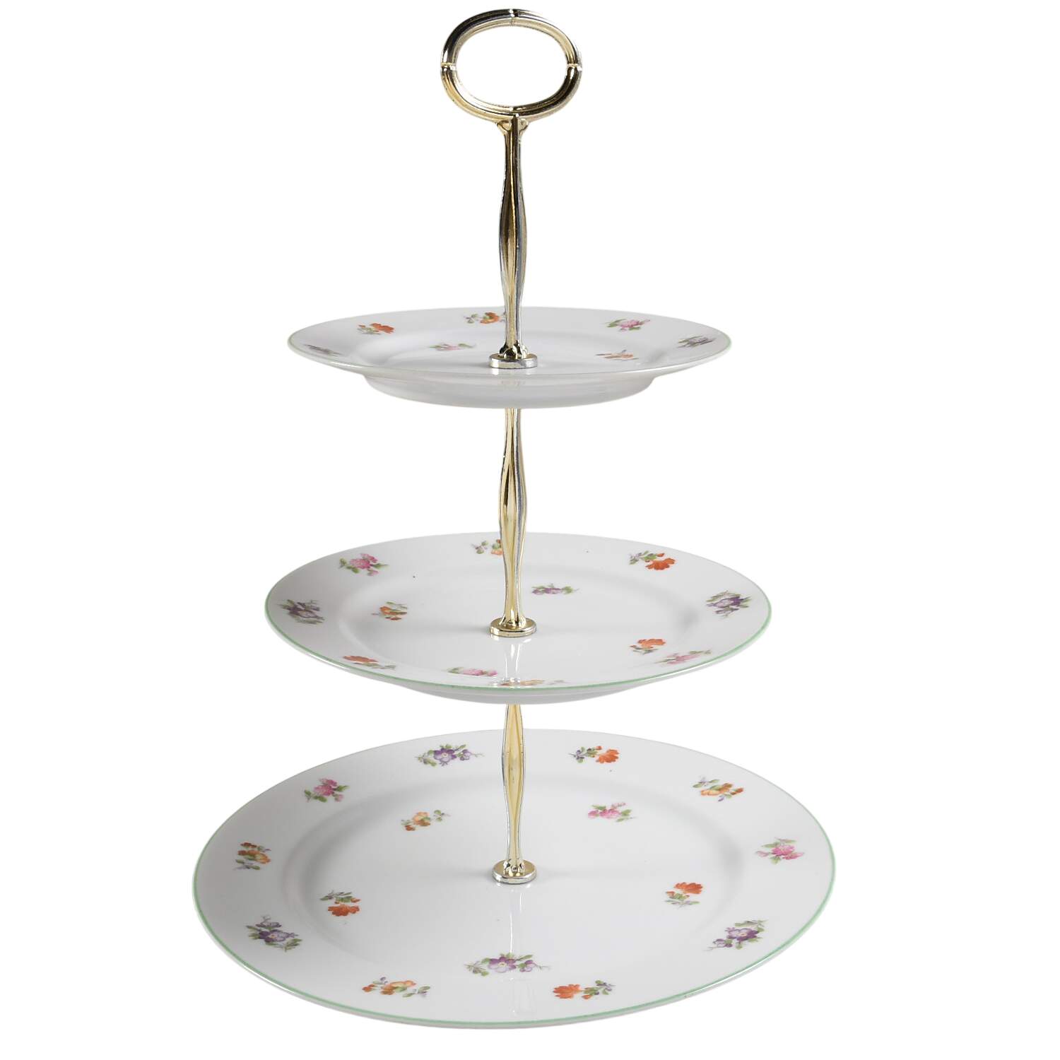 RO8 13 7/8"-14 1/4" 3-Tiered Serving Tray(DP,SP,BB) HC by Rose (Japan)-1