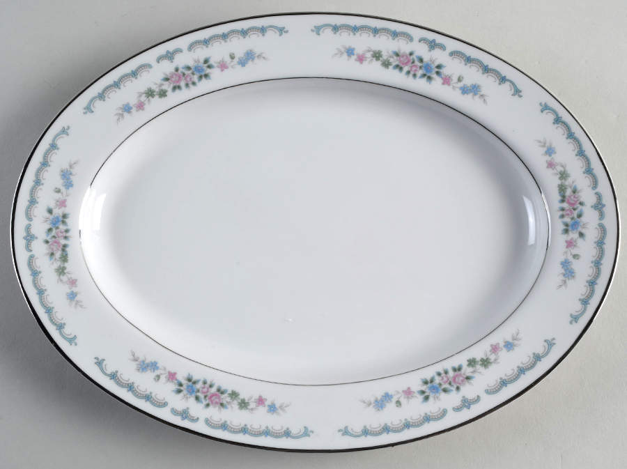 Rose Villa 12" Oval Serving Platter by Rose (Japan)-1