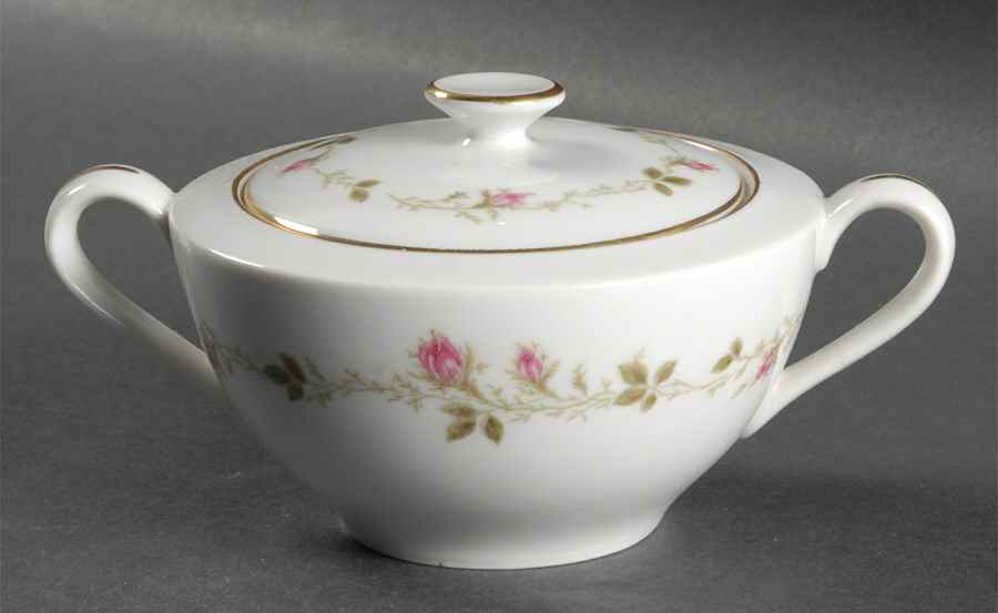 Sierra Rose Sugar Bowl & Lid by Rose (Japan)-1
