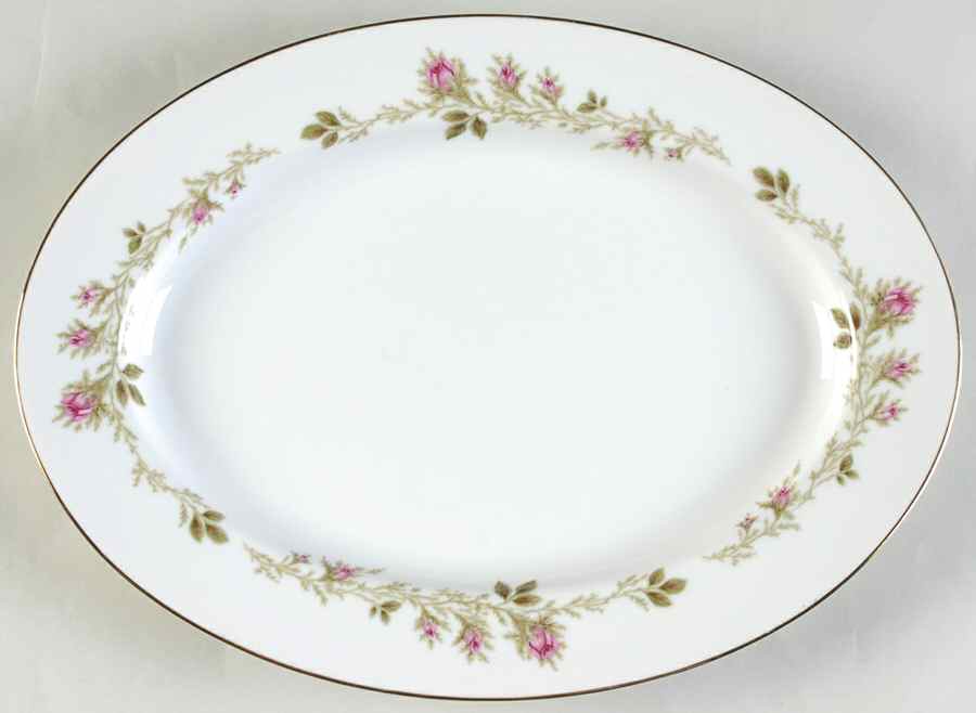 Sierra Rose 12" Oval Serving Platter by Rose (Japan)-1