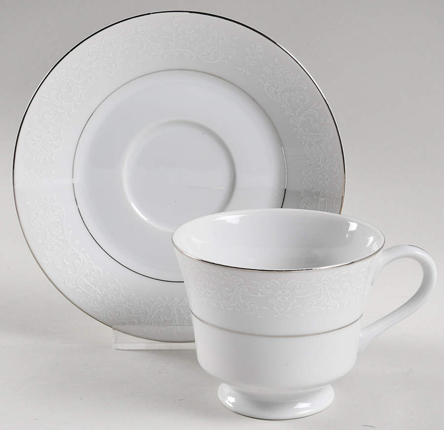 Spanish Lace Footed Cup & Saucer Set by Rose (Japan)-1