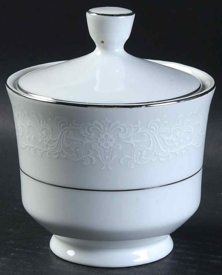 Spanish Lace Sugar Bowl & Lid by Rose (Japan)-1