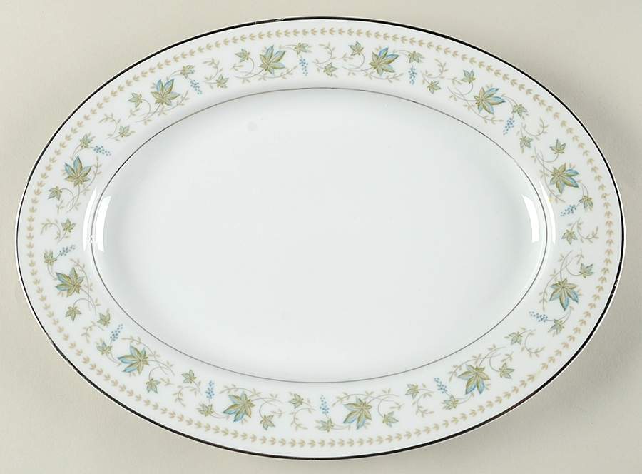 Springtime 12" Oval Serving Platter by Rose (Japan)-1