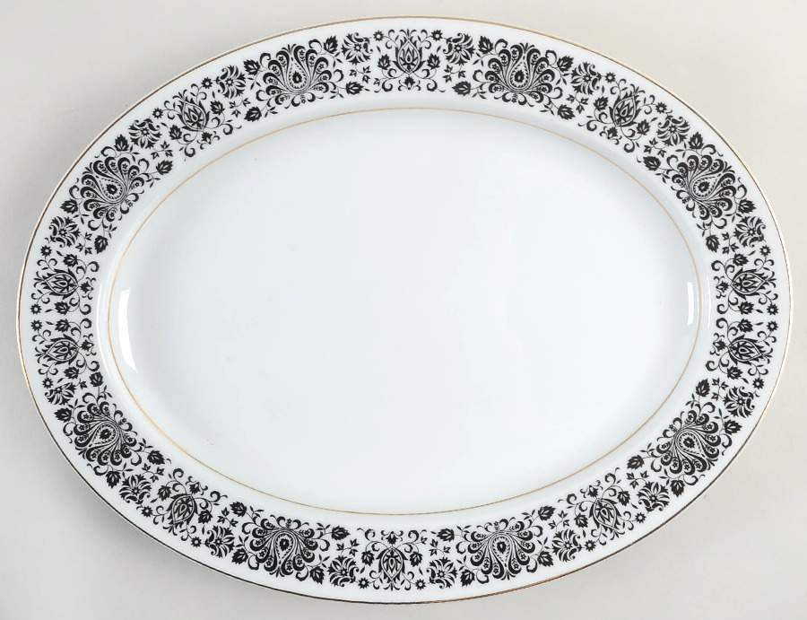 Strathmore 16" Oval Serving Platter by Rose (Japan)-1