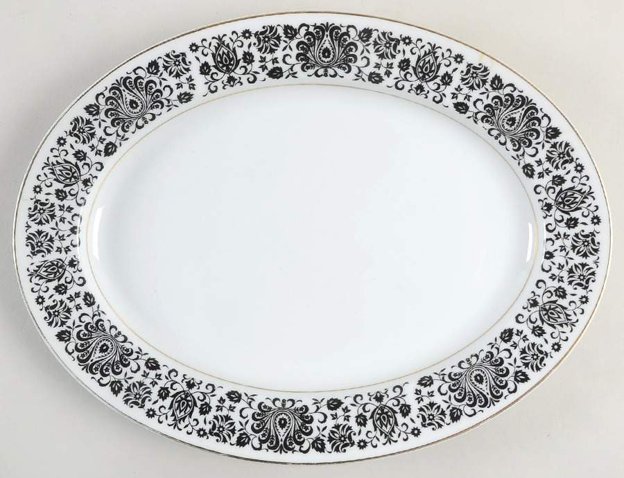 Strathmore 13" Oval Serving Platter by Rose (Japan)-1