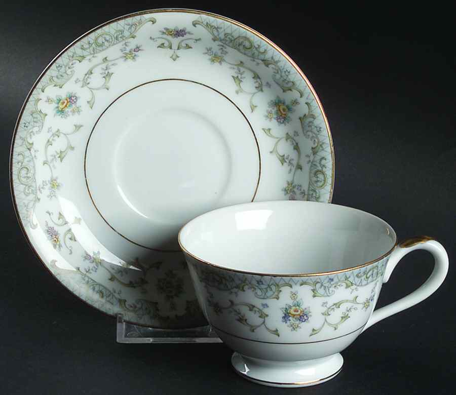 Weston Footed Cup & Saucer Set by Rose (Japan)-1