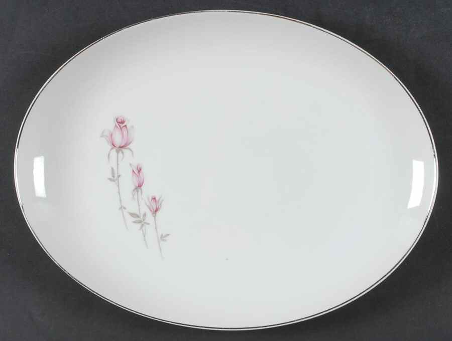 We Three 12" Oval Serving Platter by Rose (Japan)-1
