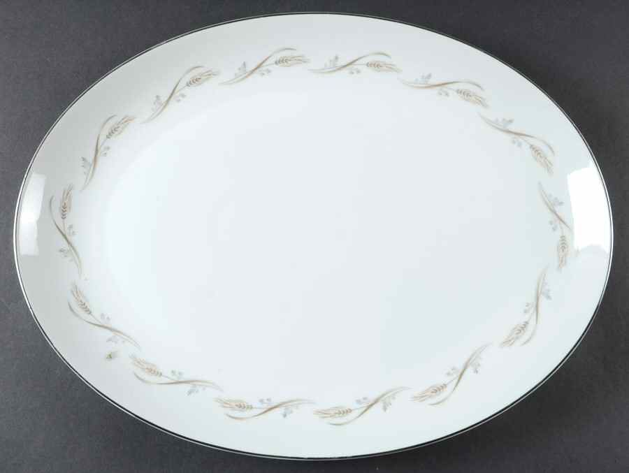 Wheatcroft 16" Oval Serving Platter by Rose (Japan)-1