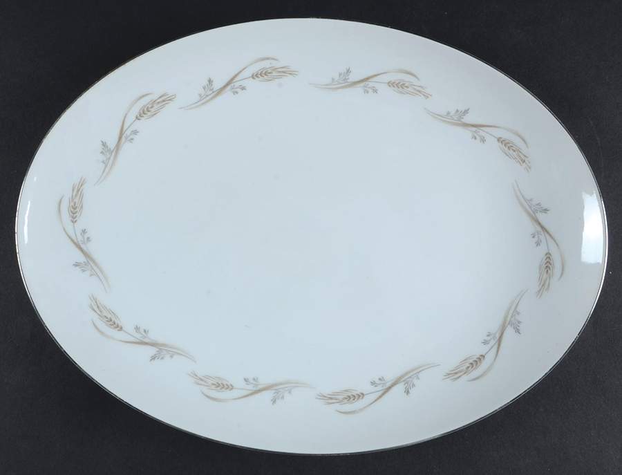 Wheatcroft 12" Oval Serving Platter by Rose (Japan)-1