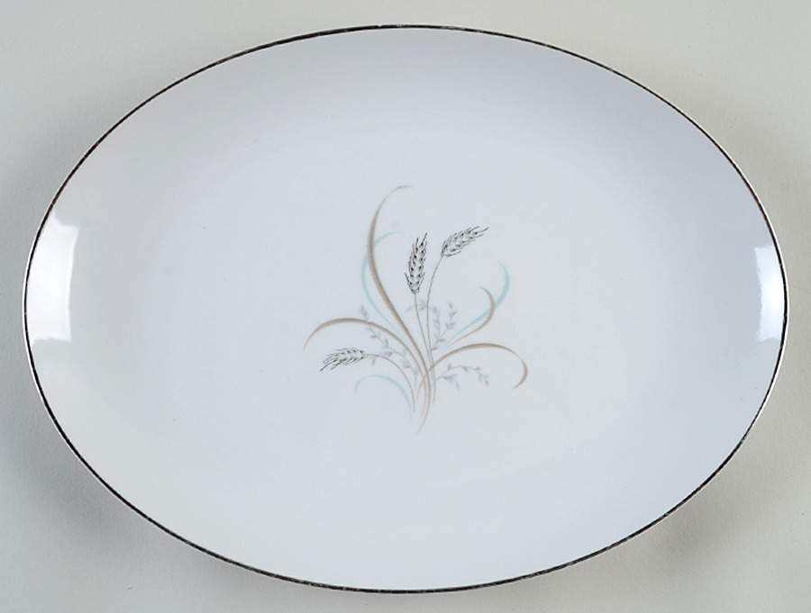 Wheatland 12" Oval Serving Platter by Rose (Japan)-1