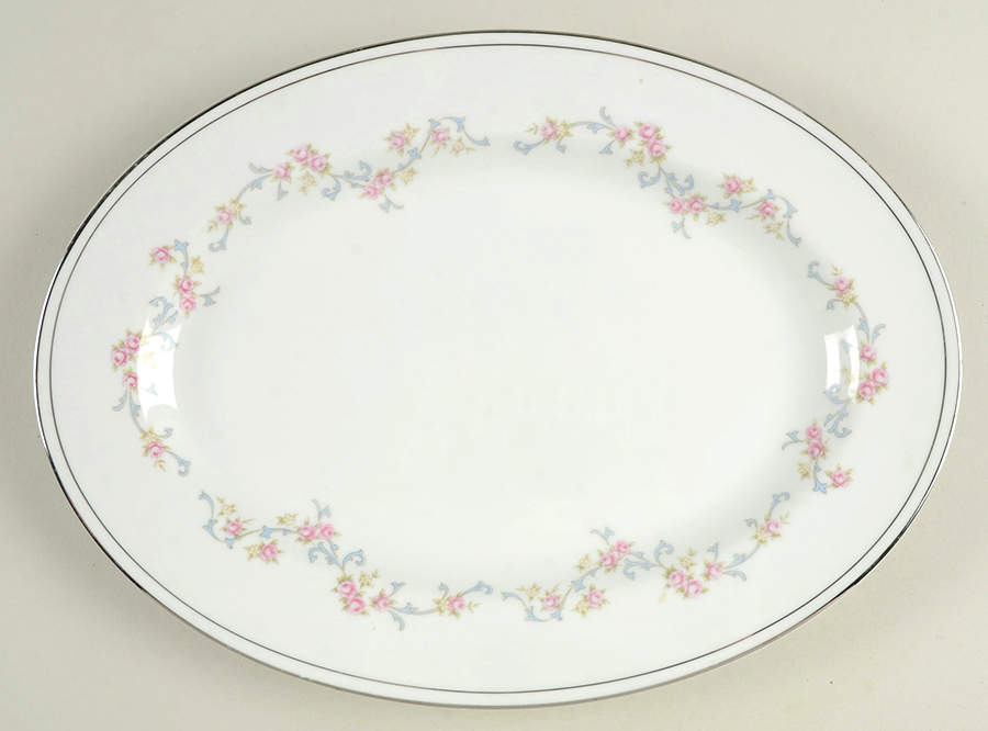 Windham 12" Oval Serving Platter by Rose (Japan)-1