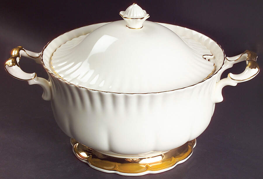 Affinity Gold Tureen &  Lid by Royal Albert-1