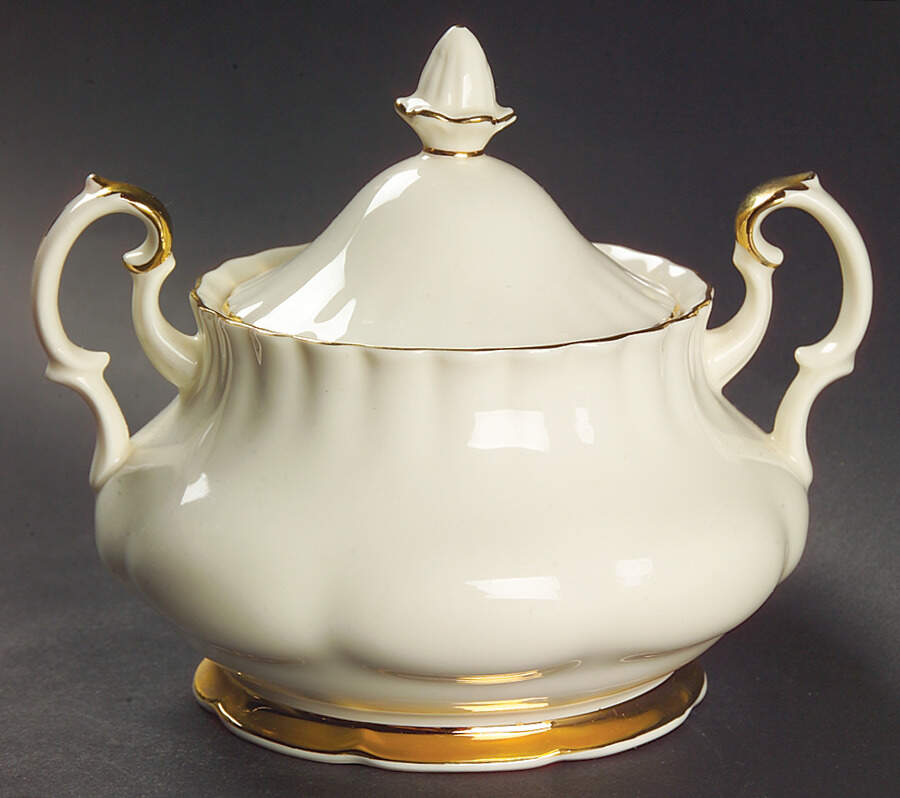 Affinity Gold Sugar Bowl & Lid by Royal Albert-1