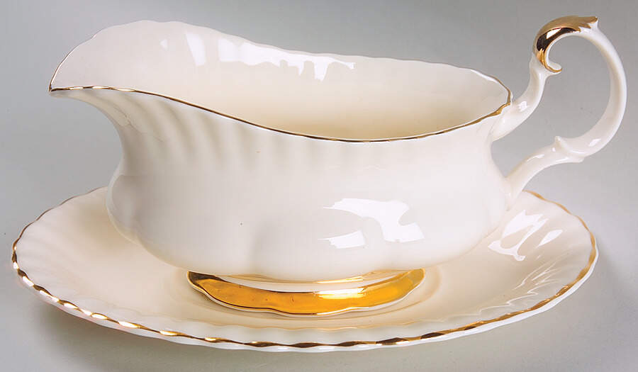Affinity Gold Gravy Boat & Underplate by Royal Albert-1