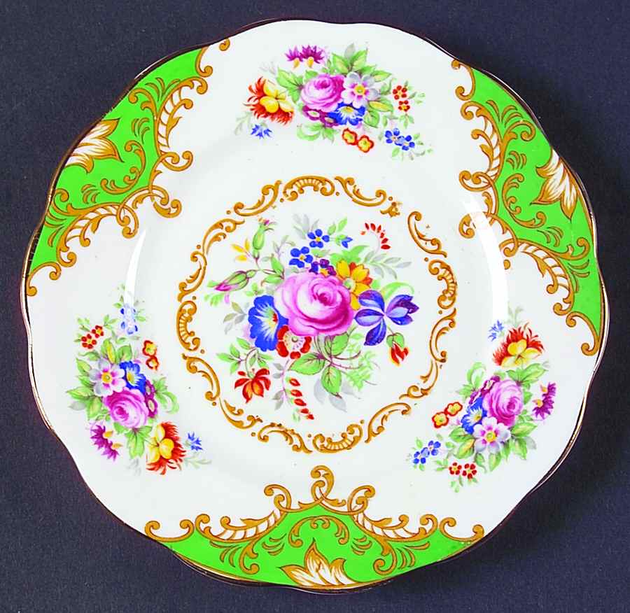 Albany Green Bread & Butter Plate by Royal Albert-1