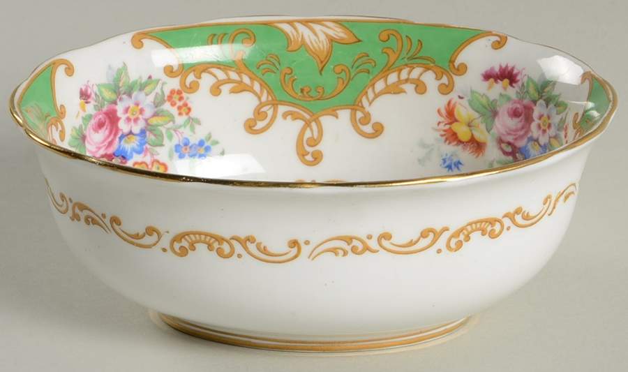 Albany Green Oval Open Sugar Bowl by Royal Albert-1