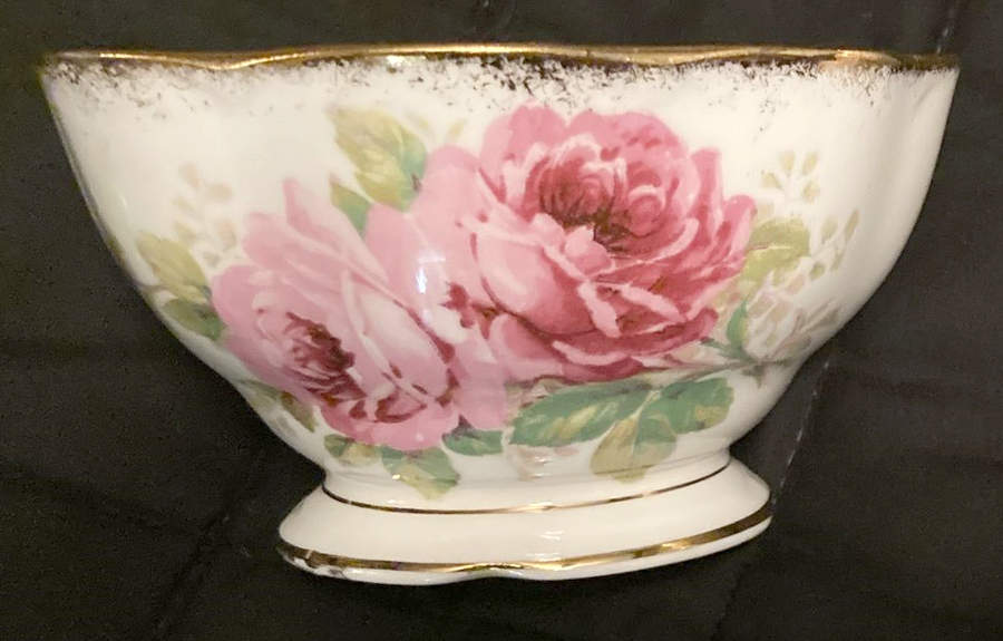 American Beauty (White Background) Open Sugar Bowl by Royal Albert-1