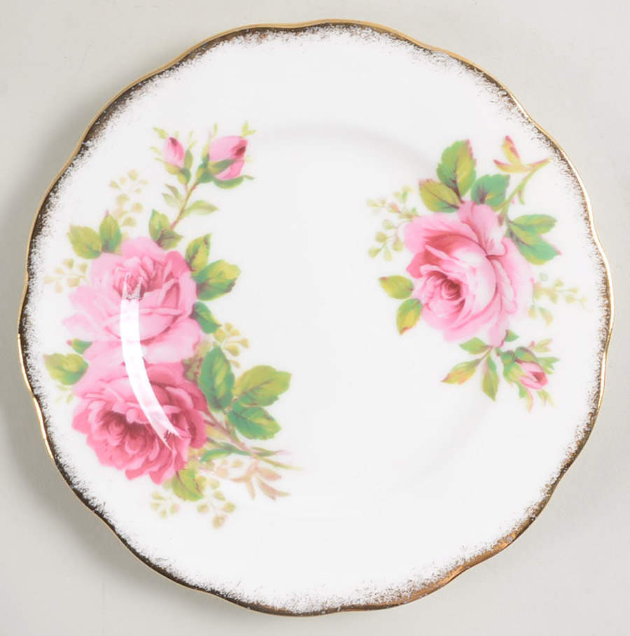 American Beauty (White Background) Bread & Butter Plate by Royal Albert-1